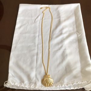 Lilly Pulitzer gold and crystal shell necklace